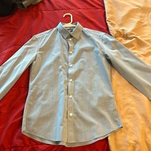 Men’s Slim Fit Small Light Blue Dress shirt